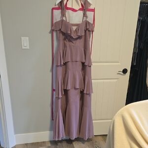 Azazie Ruffled Maxi Dress